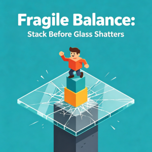 Fragile Balance: Stack Before Glass Shatters