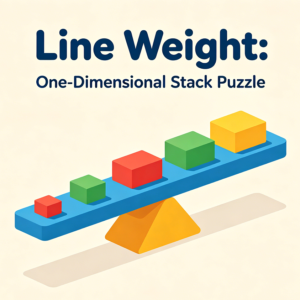Line Weight: One‑Dimensional Stack Puzzle